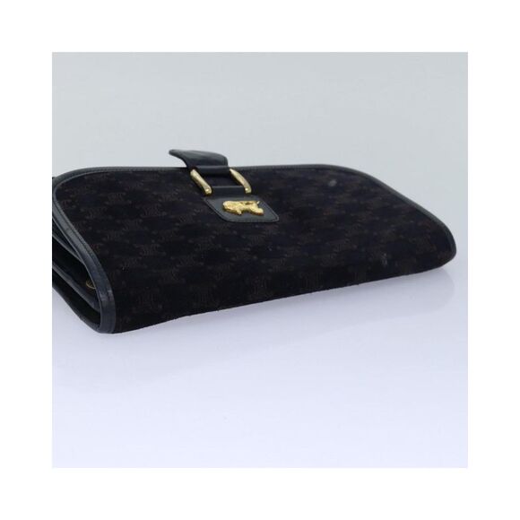 Pre Loved CELINE Macadam Canvas Shoulder Bag Black Auth 85006 Women - Picture 5 of 8